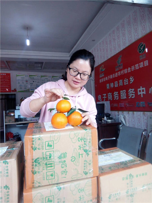 冯雁在麻柳村电商服务中心邮寄包裹.jpg