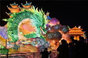 自贡：璀璨灯会醉游人