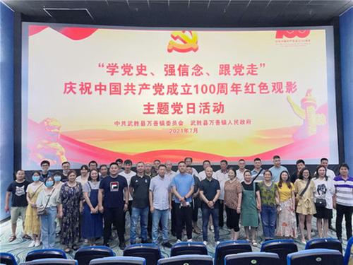 万善镇开展“学党史、强信念、跟党走”庆祝中国共产党成立100周年红色观影主题党日活动