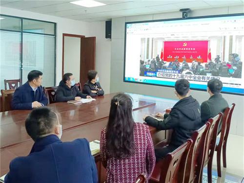 南充市科协组织收看党的十九届六中全会精神新闻发布会