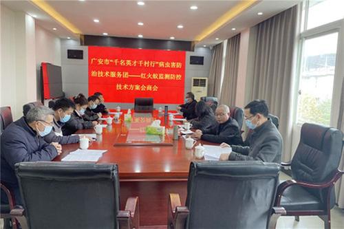 广安市“千名英才千村行”病虫害防治技术服务团在岳池县开展红火蚁监测防治技术研讨活动