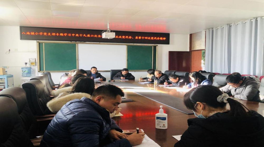 南江县八庙镇小学贯彻学习党的十九届六中全会精神