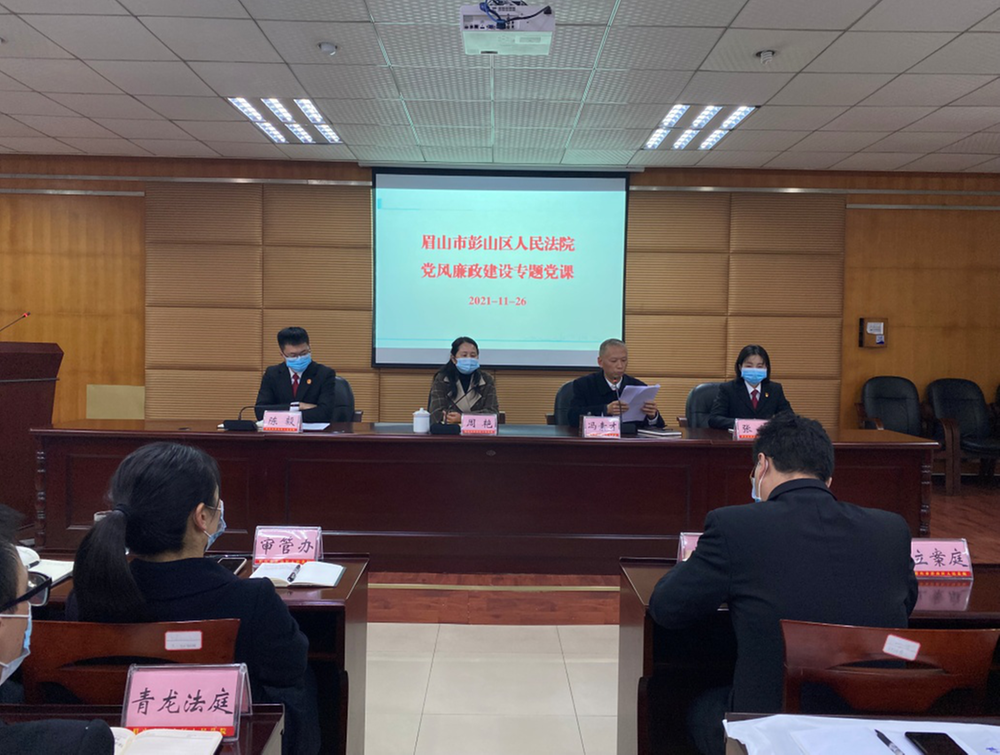 彭山法院开展党风廉政建设专题党课