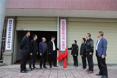 岳池县首个乡镇物业党支部挂牌成立