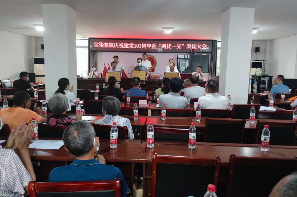 宝箴塞镇召开庆祝建党101周年暨“两优一先”表扬大会