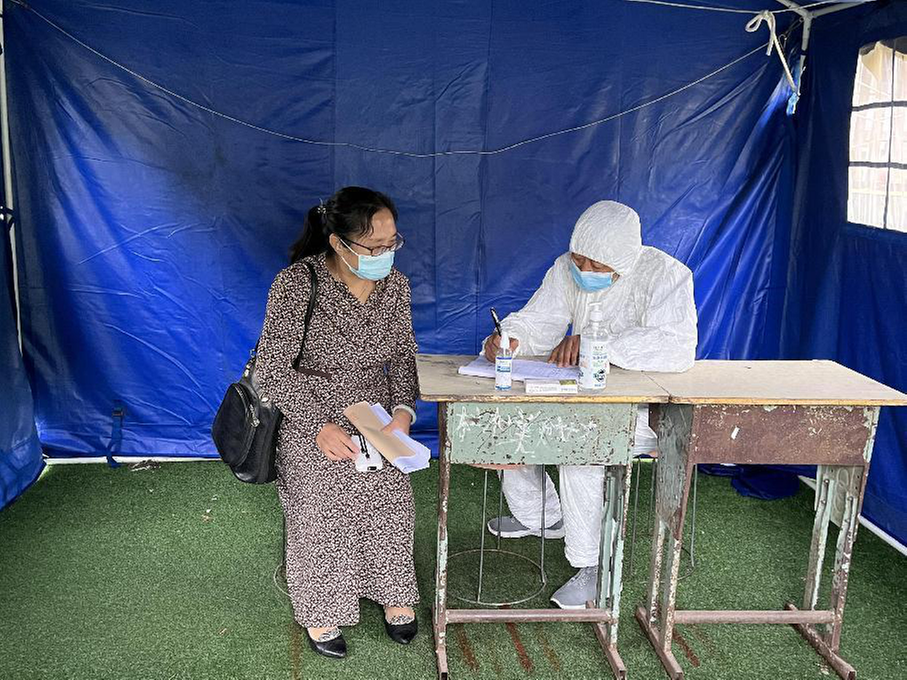 乐坝小学开展新学期疫情防控演练