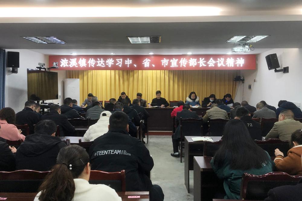 浓溪镇组织传达学习贯彻中省市宣传部长会议精神