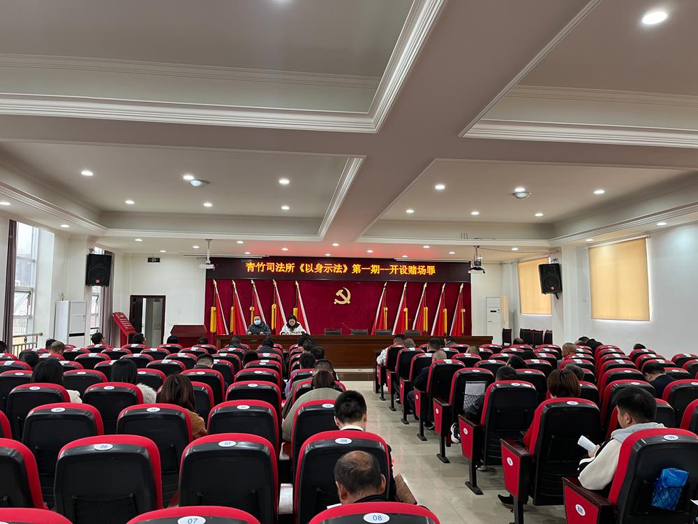 青神县司法局青竹司法所开展矫正对象《以身示法》活动