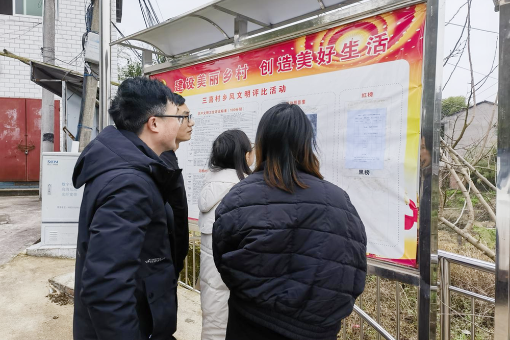 双星乡监督检查乡风文明建设