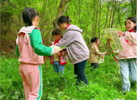 南江县团结乡小学开展“走进自然 触摸春天”主题研学活动