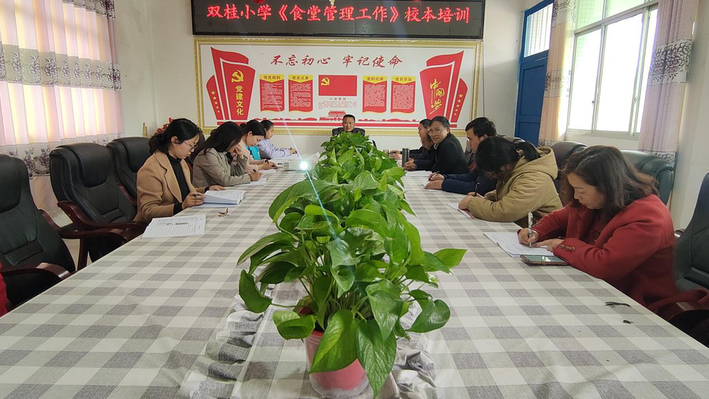 南江县天池镇双桂小学召开食堂管理培训会