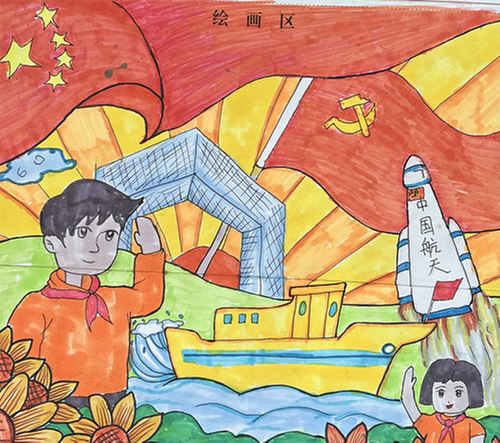南江县沙河镇乐坝小学开展“学习二十大· 翰墨谱新篇”主题书信绘画比赛活动