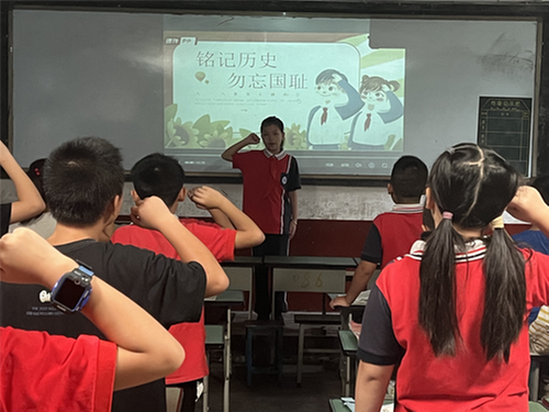 南江县乐坝小学开展纪念“九·一八”主题教育活动                                                           