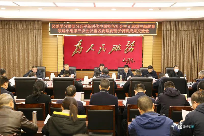内江市市中区委召开学习贯彻习近平新时代中国特色社会主义思想主题教育领导小组第三次会议暨区委常委班子调研成果交流会