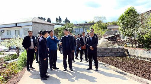 内江市市中区领导调研农村面貌改善工作