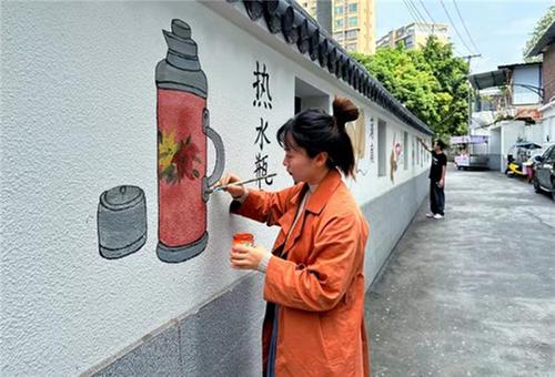 仁寿县：打造特色文化墙 绘就城市风景线